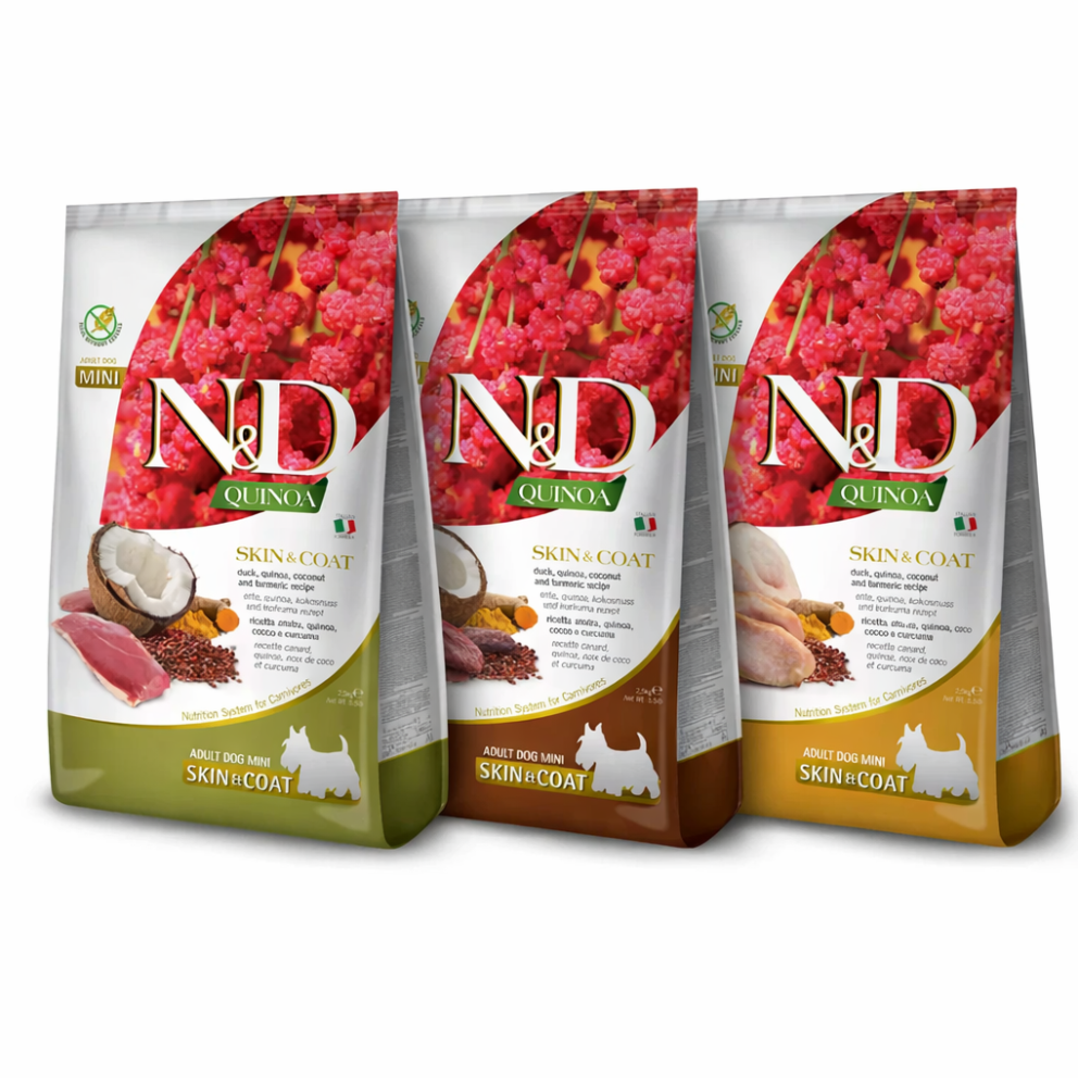 Farmina-ND_dogs_dry_QuinoaGrainFree_MiniAdult_SkinCoat_3in1_2.5kg_1