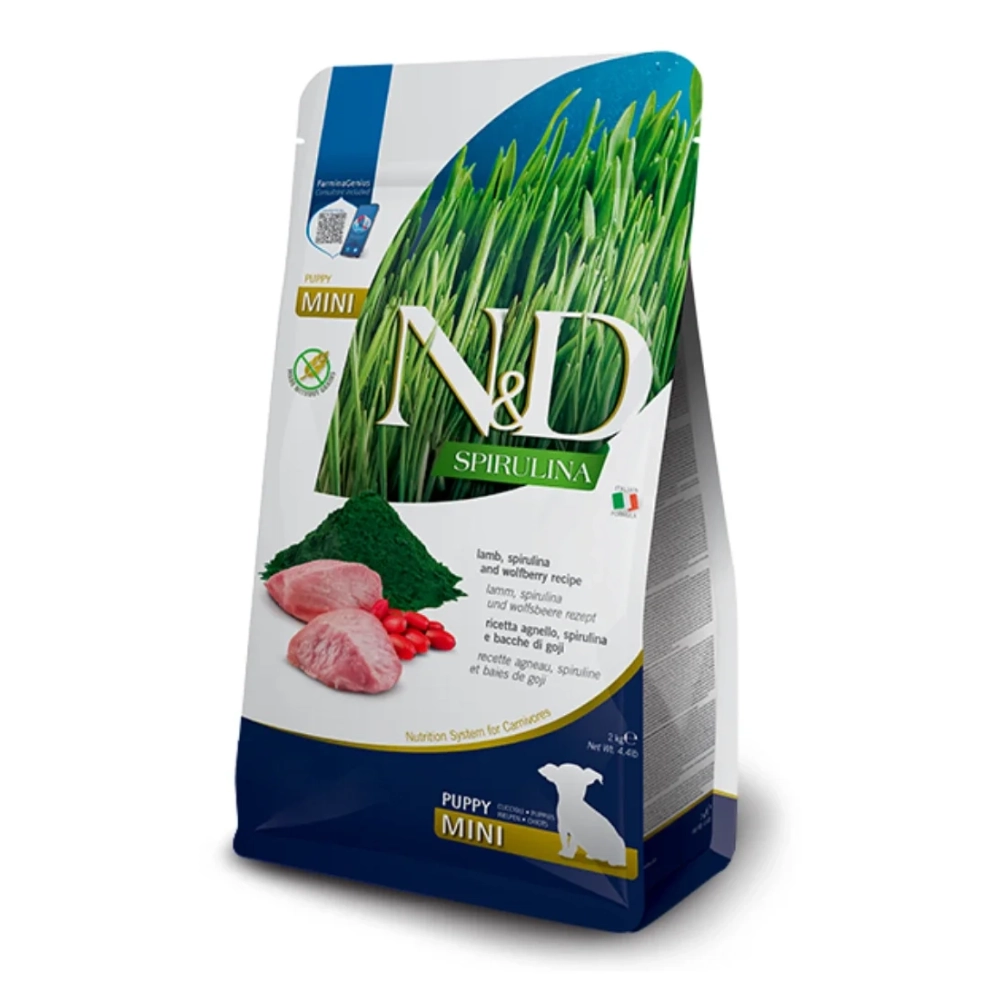 Farmina-ND_dogs_dry_SpirulinaGrainFree_MiniPuppy_Lamb_2kg_1
