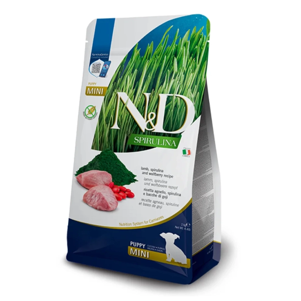 Farmina-ND_dogs_dry_SpirulinaGrainFree_MiniPuppy_Lamb_2kg_1