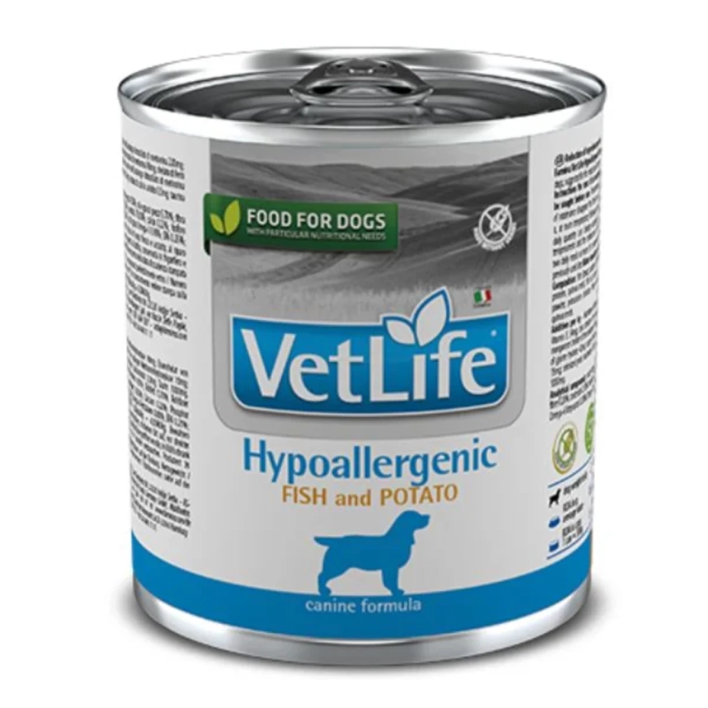 VetLife_dog_canned_Hypoallergenic_Fish_Potato_300g
