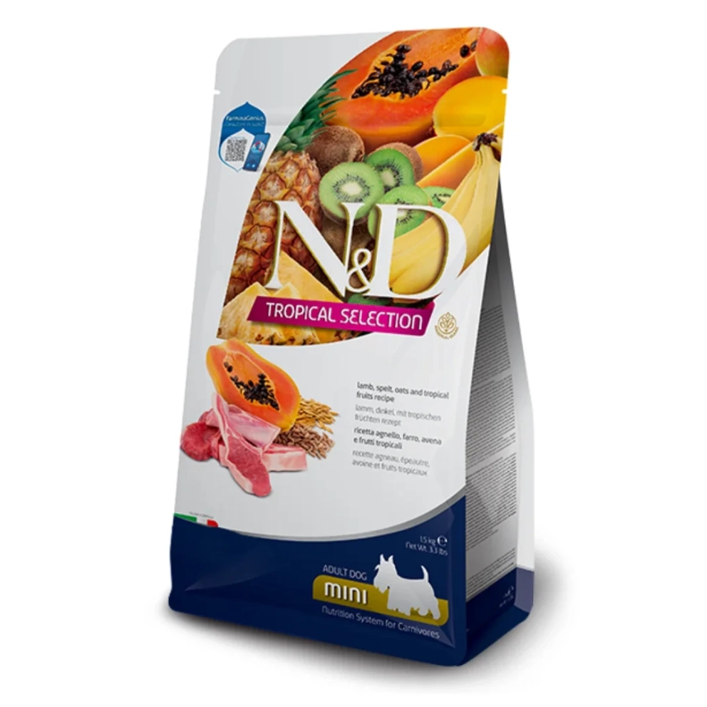 Farmina-ND_dogs_dry_TropicalSelection_LowGrain_MiniAdult_Lamb_1.5&amp;5kg_1