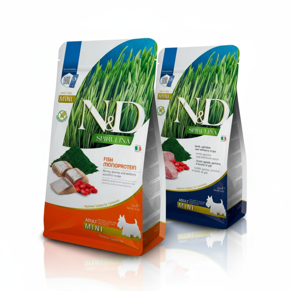 Farmina-ND_dogs_dry_SpirulinaGrainFree_MiniAdult_2in1_2kg_1